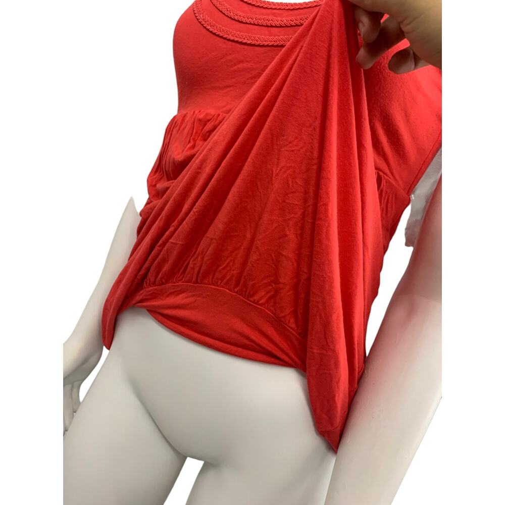 Buffalo David Bitton scarlet red tank top tunic scoop neck medium - Picture 4 of 8
